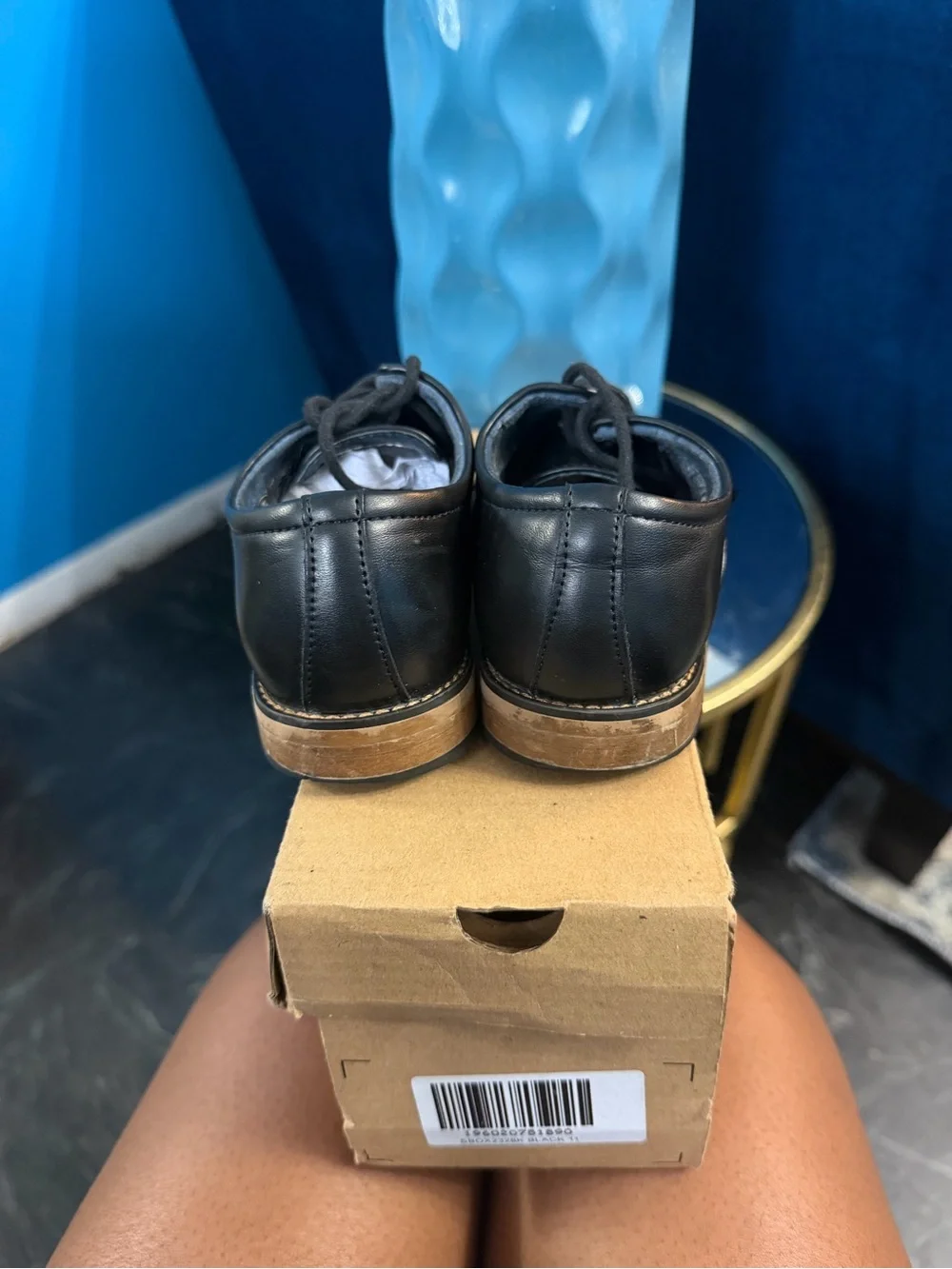 Classic Black Lace-Up Dress Shoes